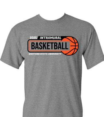 Intramural Basketball with Text Field design idea